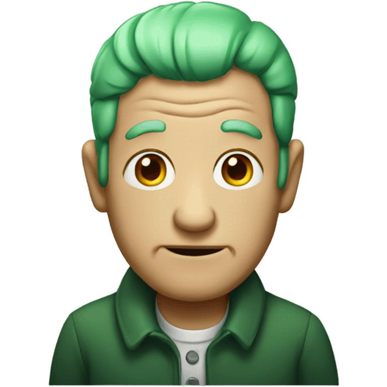 Old man with green hair emoji