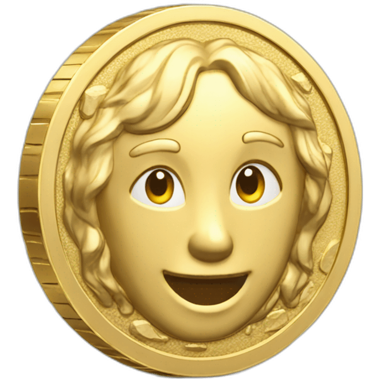 gold coin 3d emoji