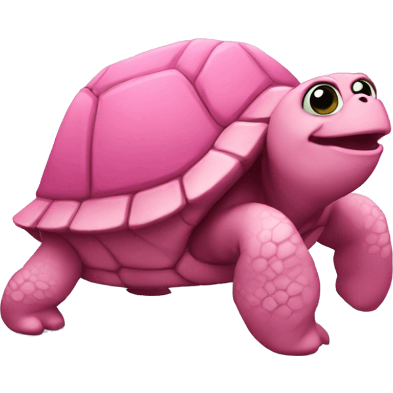 a pink turtle emoji