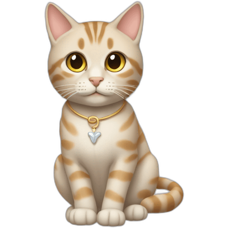 Light Beige tabby cat with angel wings emoji