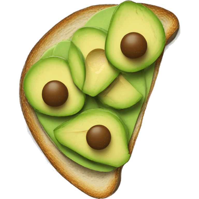 avocado toast on a plate emoji