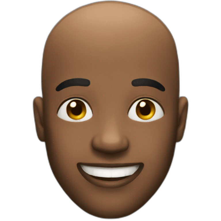 Bald black guy happy emoji