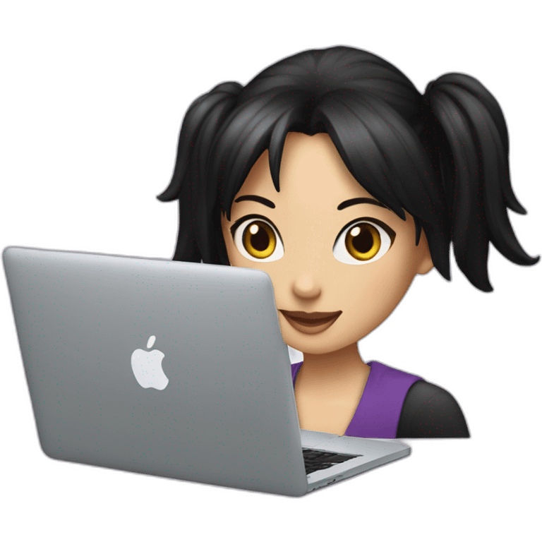 nico-robin-with-a-macbook emoji