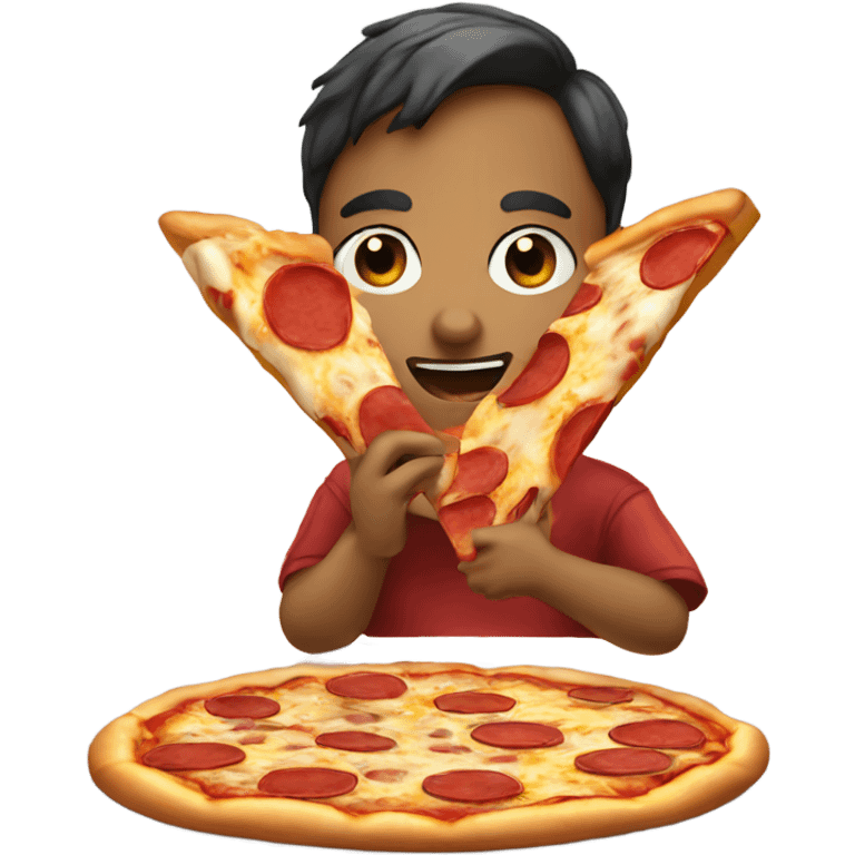 Pizza eating pizza  emoji