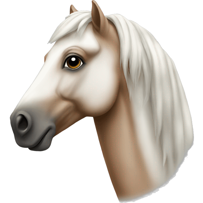 Horse white emoji