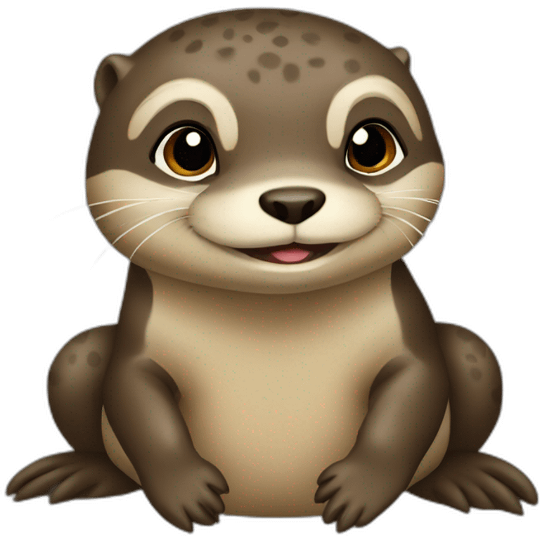 Loutre sur tortues emoji