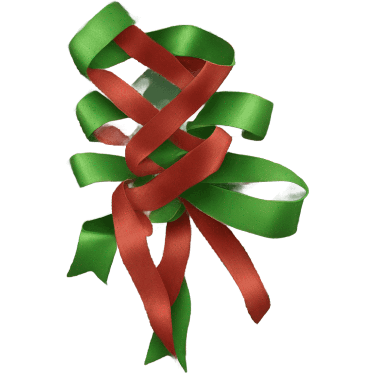 plaid ribbon in christmas colors emoji