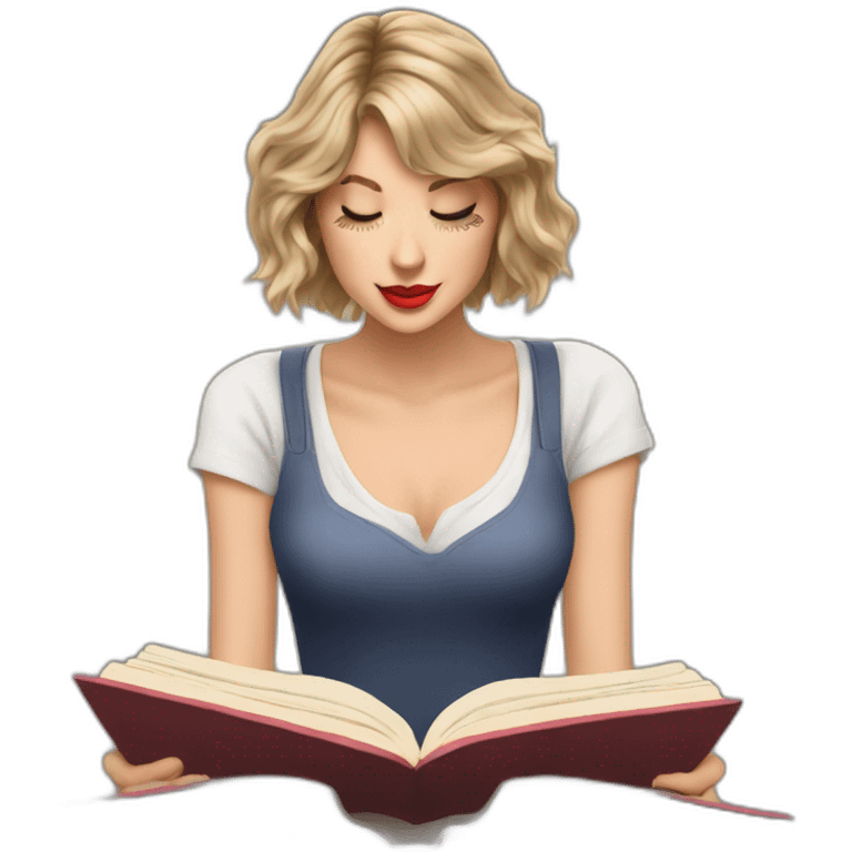 taylor swift reading a book emoji