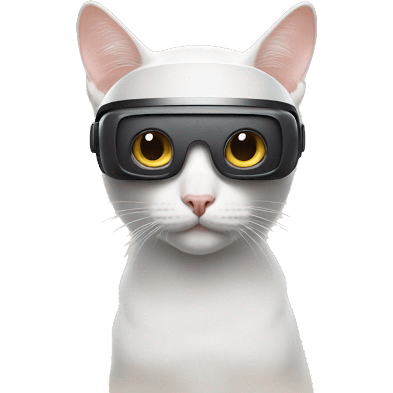 Cat with vr emoji