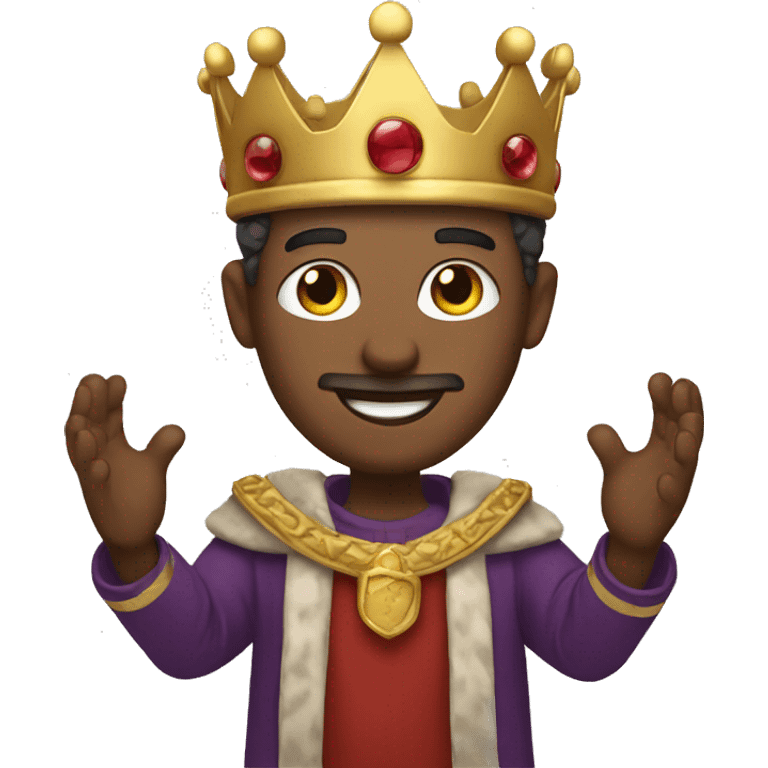 king spreading his arms emoji