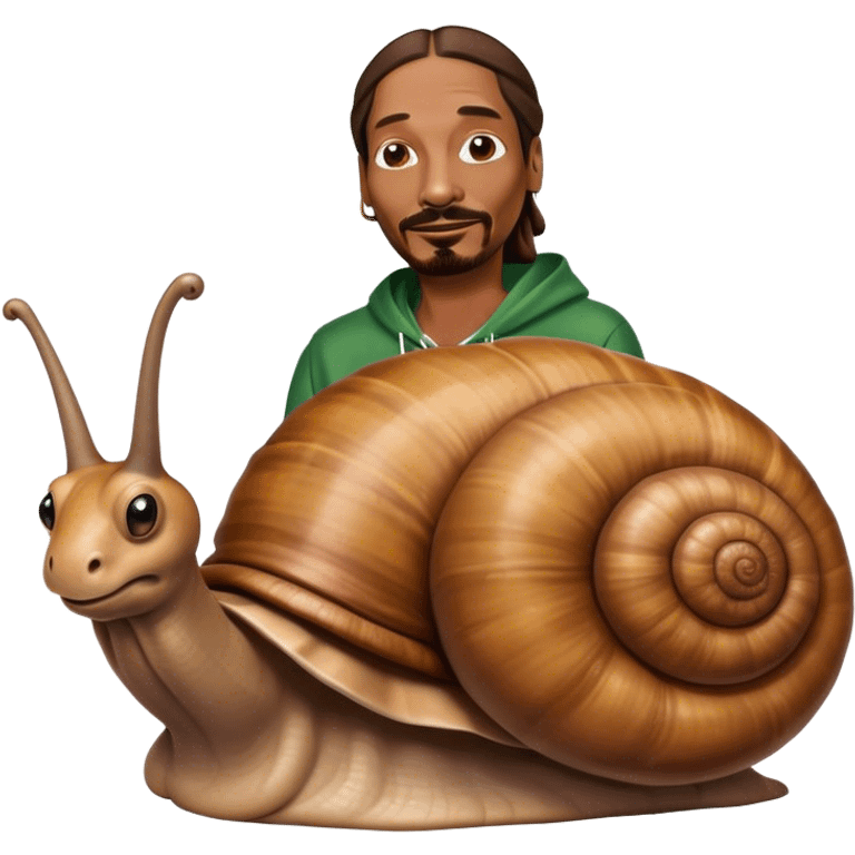 Create snoop dog as a snail  emoji