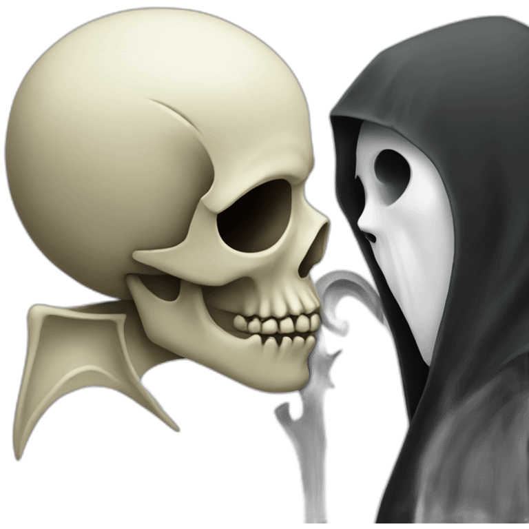 death kissing the grim reaper emoji