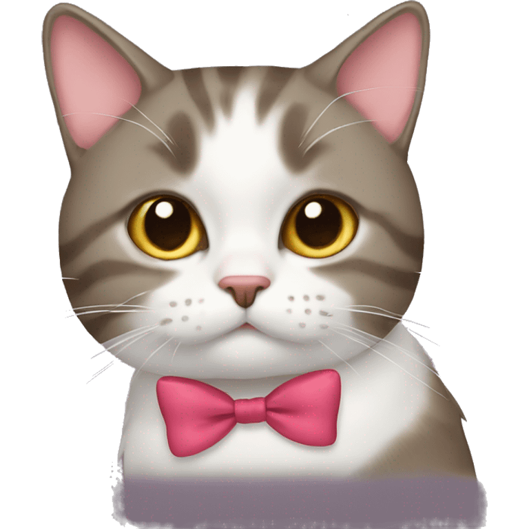 Cat wearing a bow  emoji