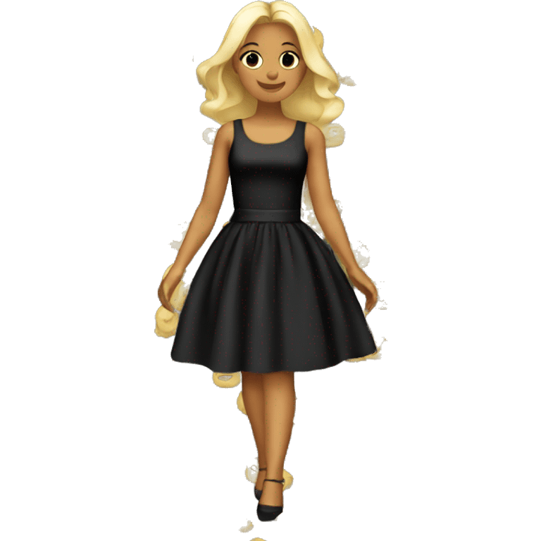 one cute little black dress emoji