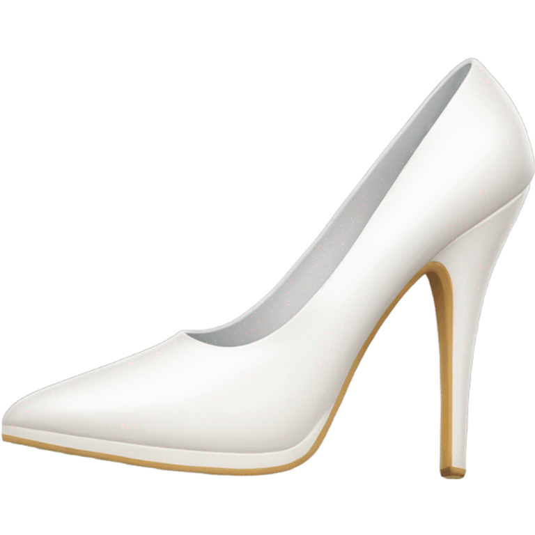 white latex heel shoe front view emoji