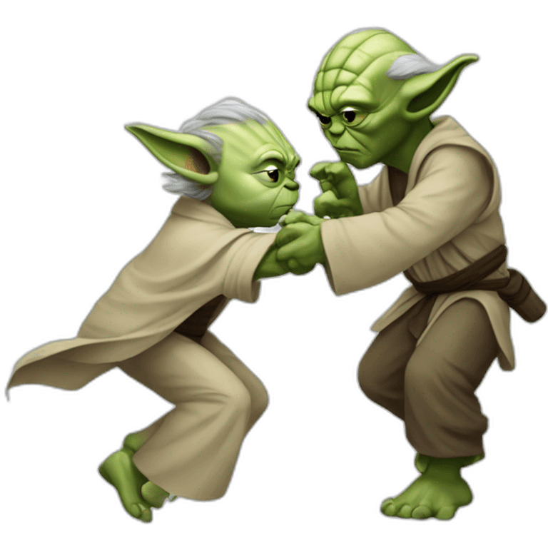 Yoda fight with luke emoji