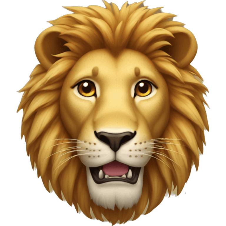 Lion make a photo emoji