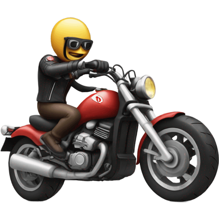 Motorcycle doing a wheelie emoji