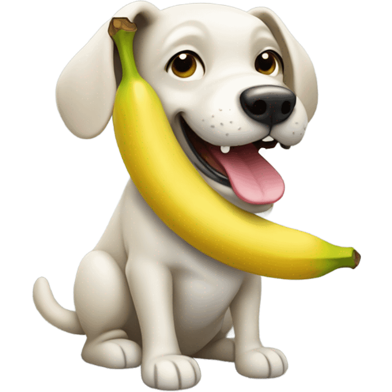 dog with banana emoji