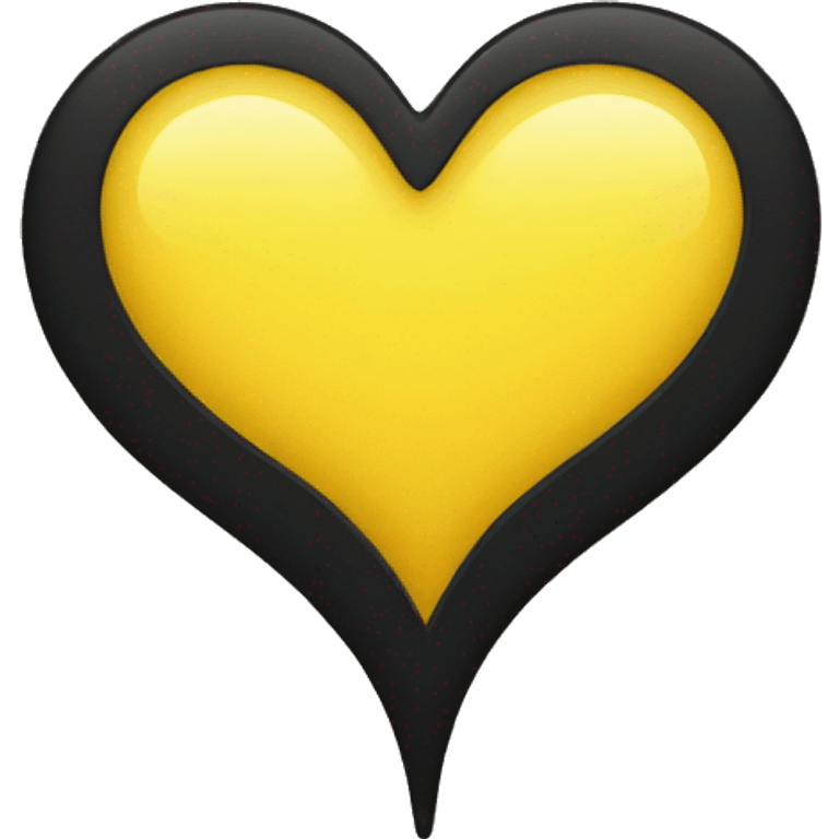 Half black and yellow heart emoji