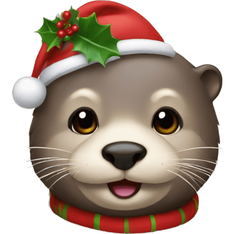 an christmas otter emoji