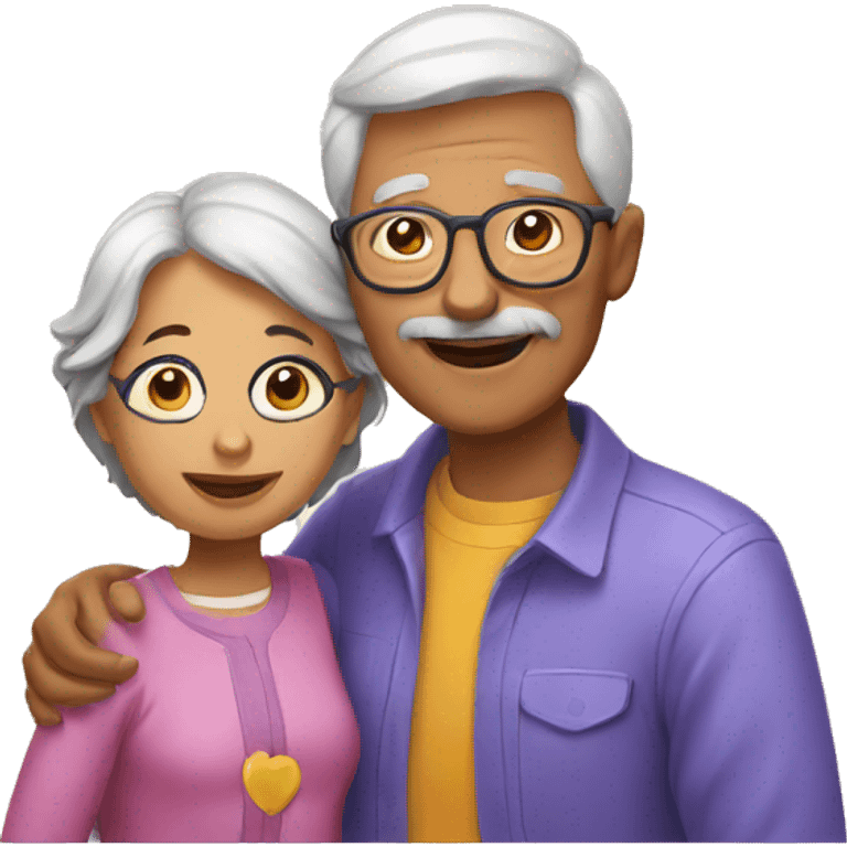 grandparents and a child emoji