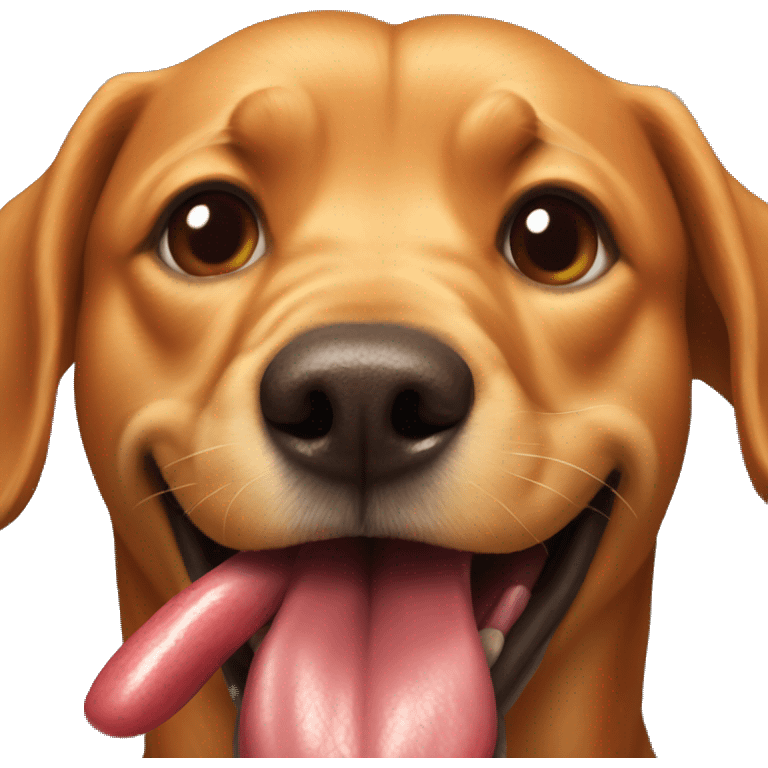 realistic dog tongue closeup emoji