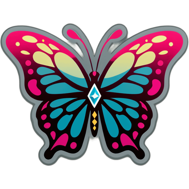 Diamond butterfly emoji