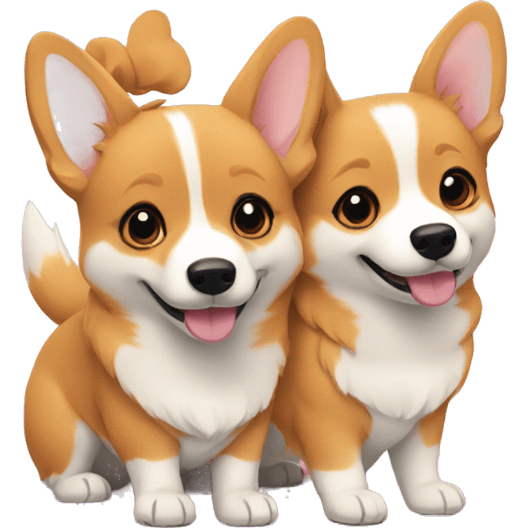 corgi couple emoji