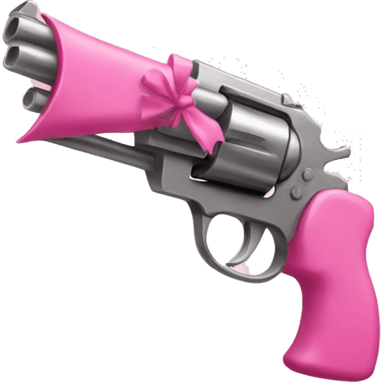 pink gun with bow emoji