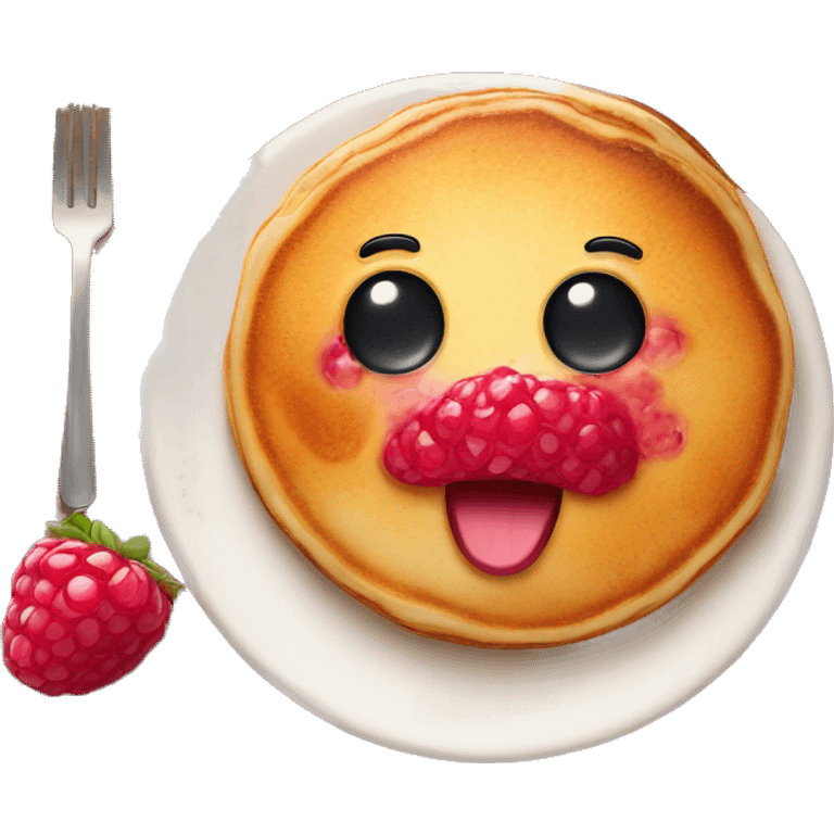 Pancake with framboise  emoji