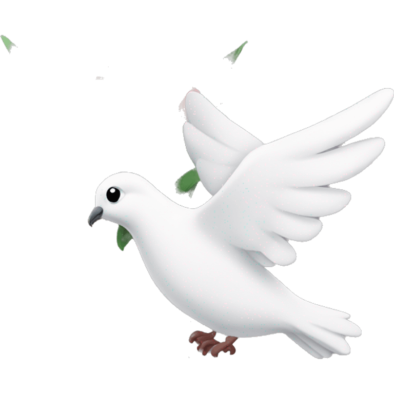 Dove carrying flowers emoji