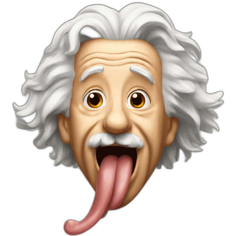 einstein tongue emoji