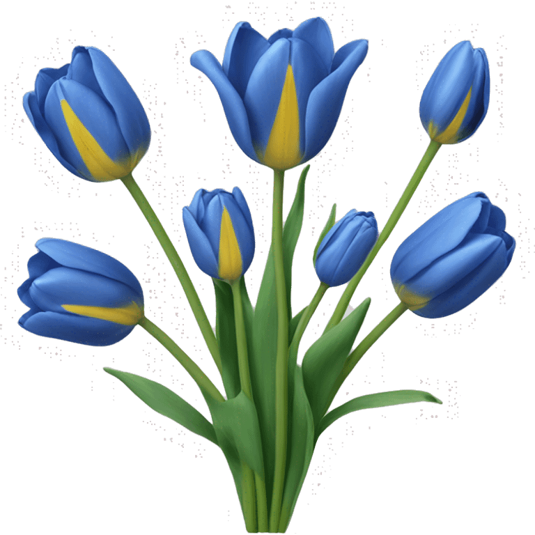 Tulipanes azules emoji