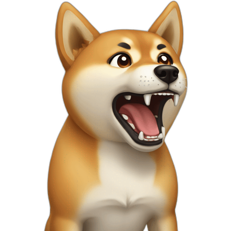 angry yelling shiba dog emoji