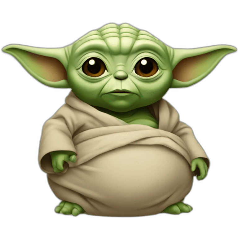 Pregnant yoda belly emoji