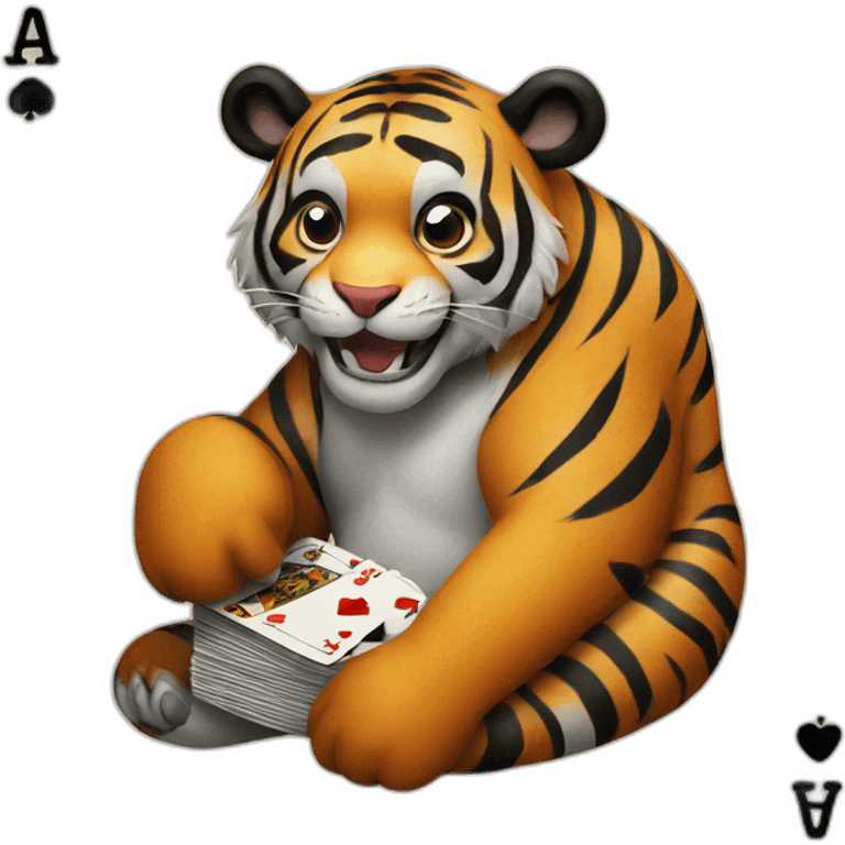 Tiger Panda playing card emoji