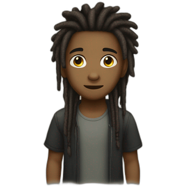 Boy with dread locks emoji