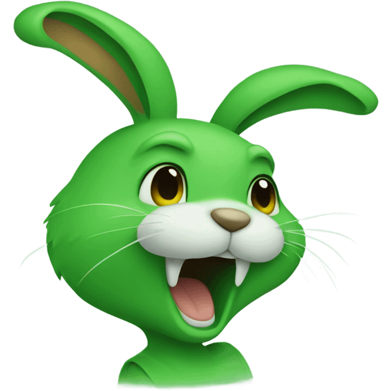 Green rabbit emoji emoji