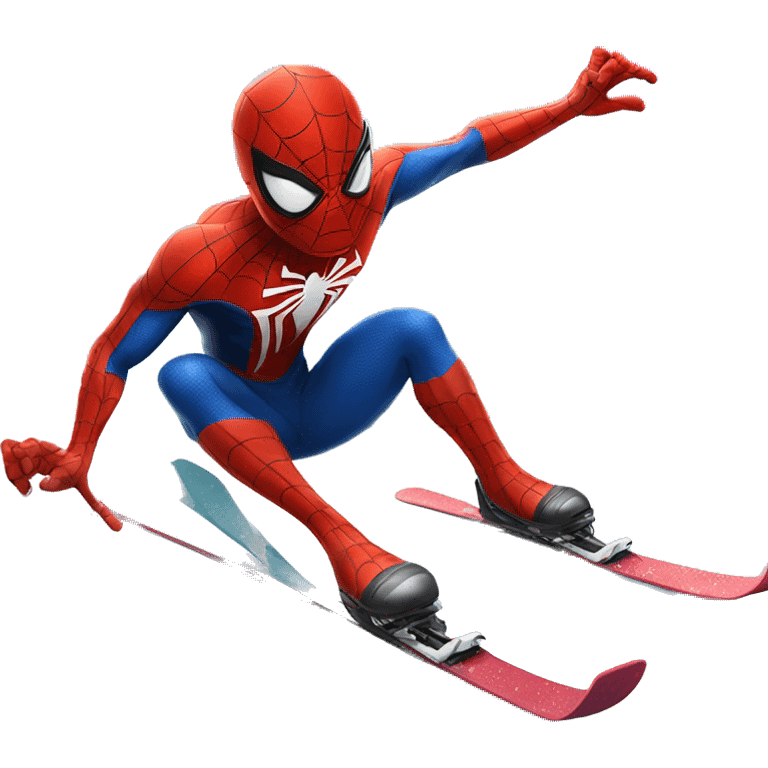 Spider-Man on snow skis emoji