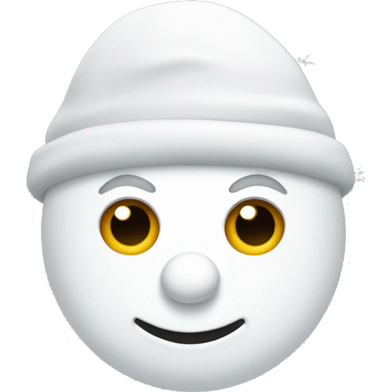 A white snowman emoji