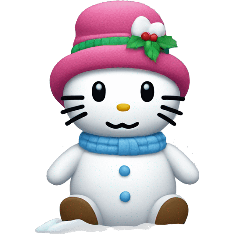 Hello kitty snow man  emoji