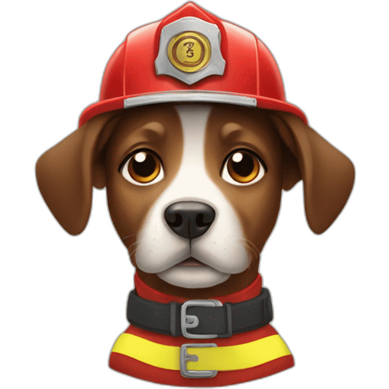 Dog fireman emoji