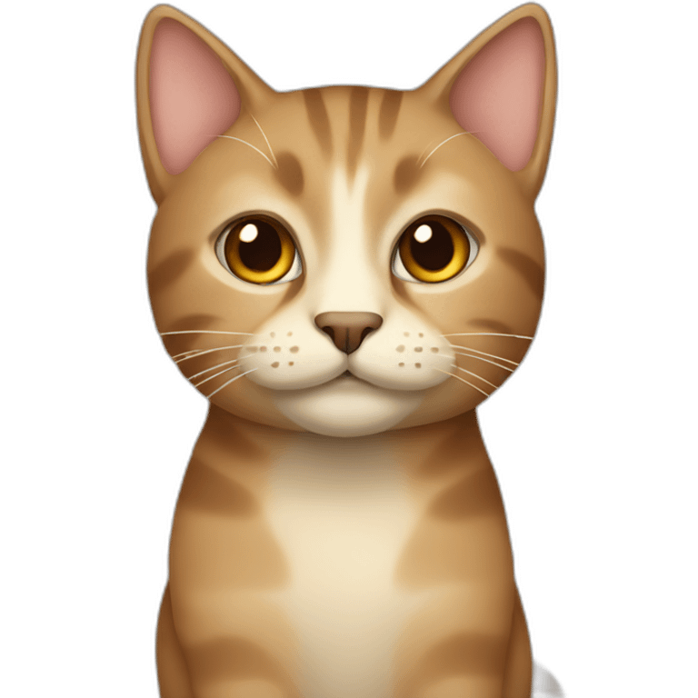 brown and beige cat emoji