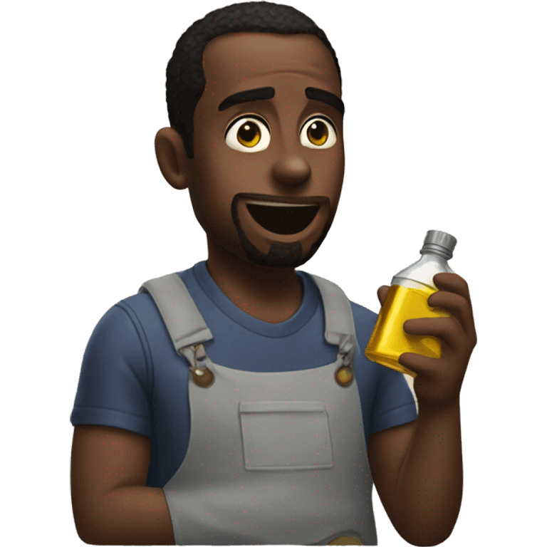 Diddy holding a bottle of oil emoji