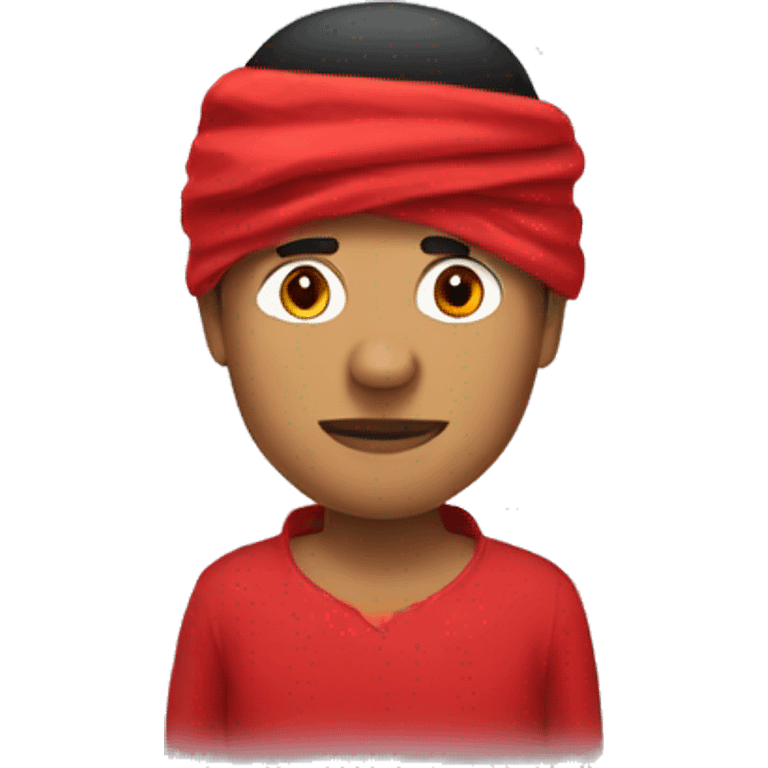 Mexican man with a red cloth on his head emoji