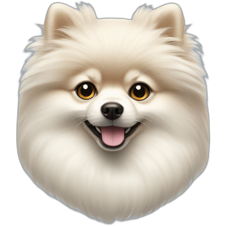 Plain white Pomeranian emoji