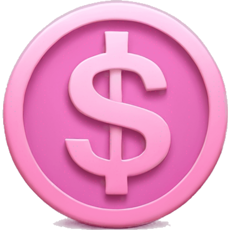 Pink dollar sign emoji