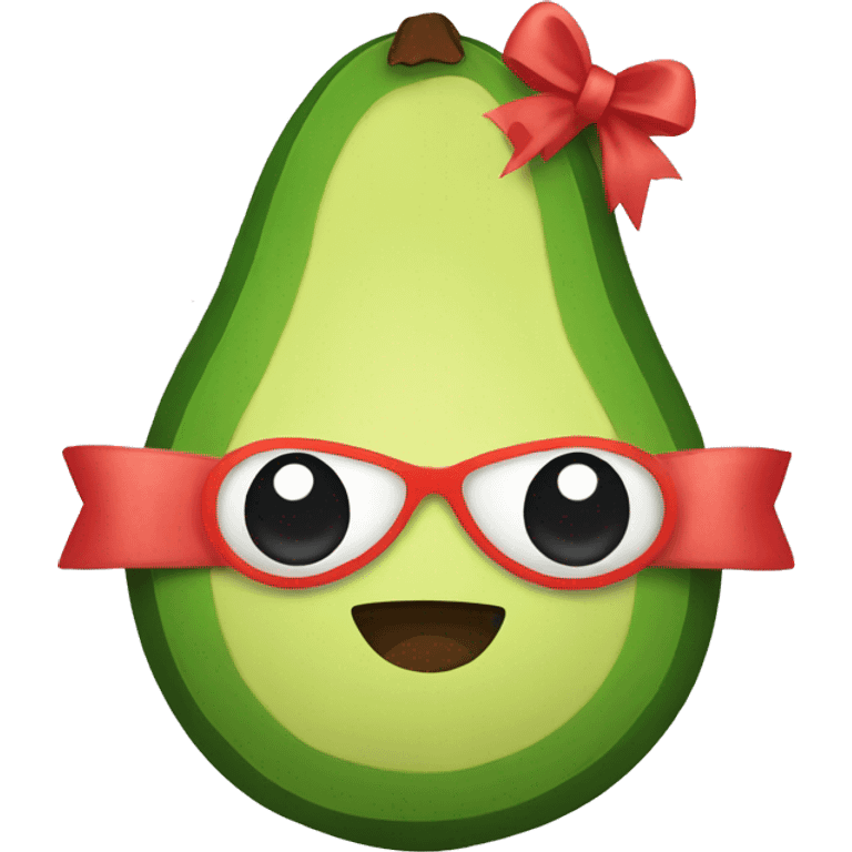 avocado with a bow emoji