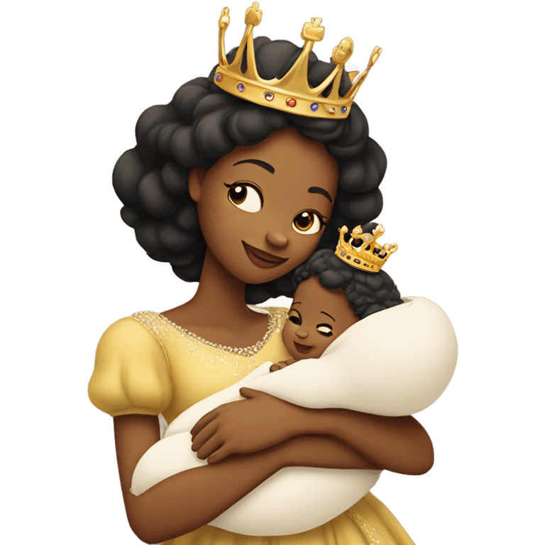 Queen with a newborn baby emoji